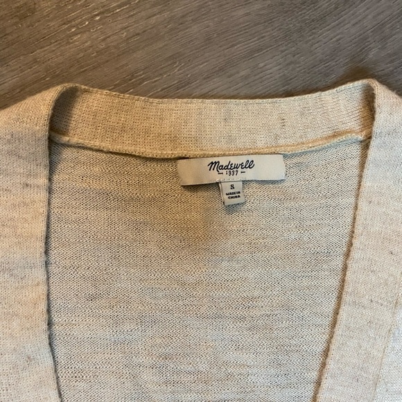 Madewell Wool Alpaca Blend Button Up Lightweight Cardigan Sweater - Picture 10 of 13
